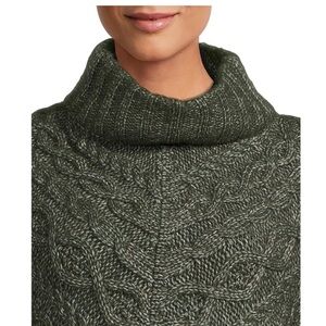 Time and Tru Women's Cowl Neck Sweater - Olive
